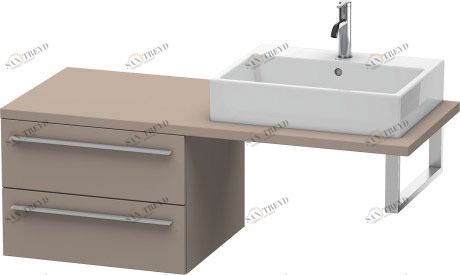 XL543804343 Шкафчик для консоли X-Large #XL5438 600 x 548 мм Базальт матовый, декор Duravit