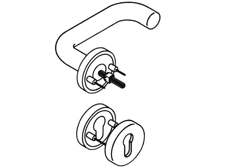 111PBR22.230 Полукомплект с защитной розеткой модель 111.23pb HEWI Beschläge für Innentüren  - Вид №7