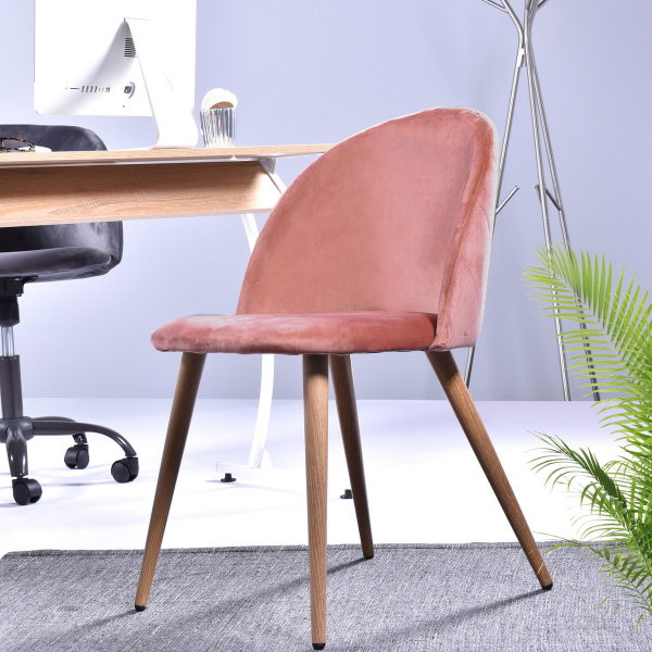 Стул с мягкой обивкой розовый с ромбами "Лион" STOOL GROUP ДИЗАЙНЕРСКИЕ 00-3881977 Розовый  - Вид №6