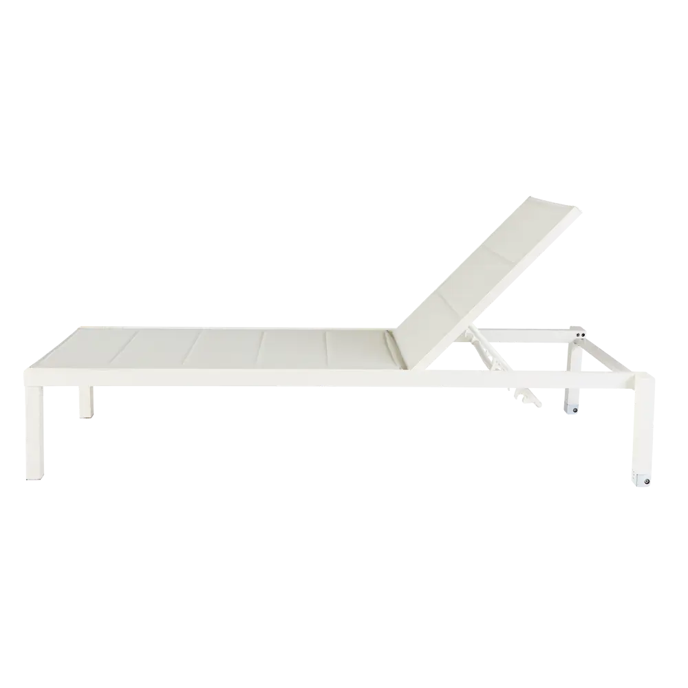Шезлонг Naterial Aquila II 200x36x75 см алюминий/текстилен белый STLM-2064721 - Вид №6