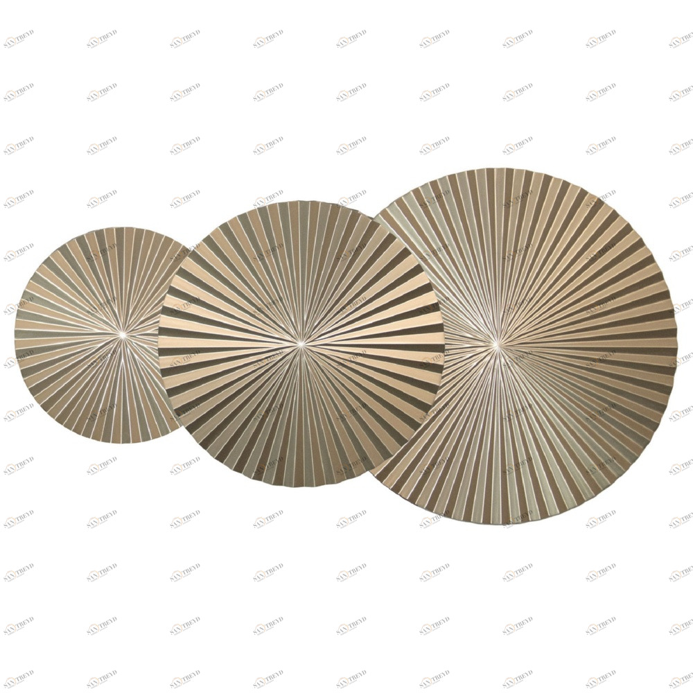 Панно декоративное настенное из дерева 105х50 см шампань Inflow-3 EVENHOME  00-3878802 Бежевый 