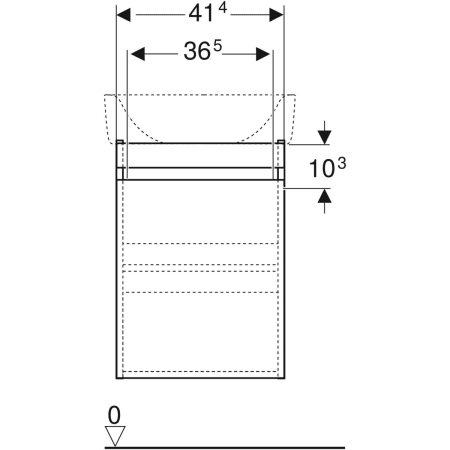 869053000 Шкафчик для раковины Geberit Renova Plan, с одной дверью Geberit  - Вид №16