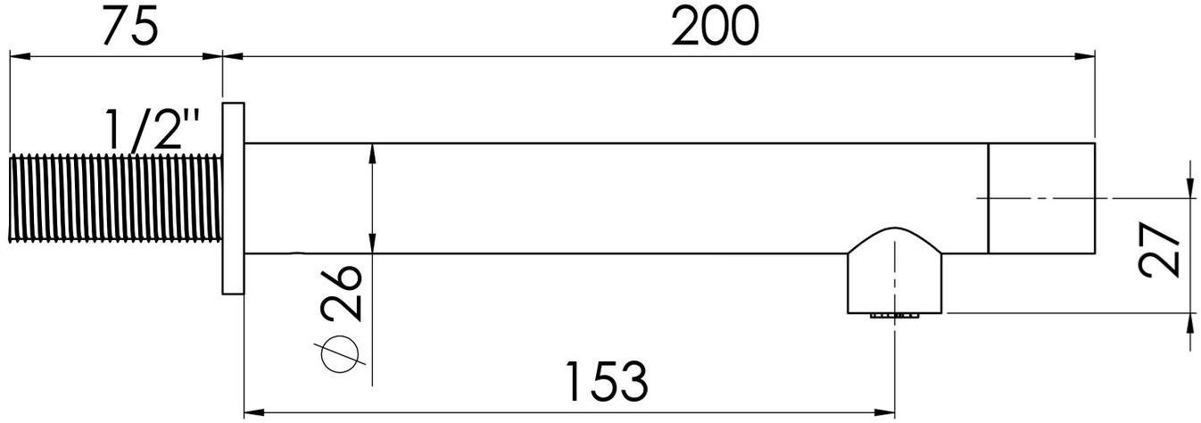 rvb Настенный смеситель для раковины на одно отверстие с ограничителем потока Graph 4043.--.03 - Вид №1