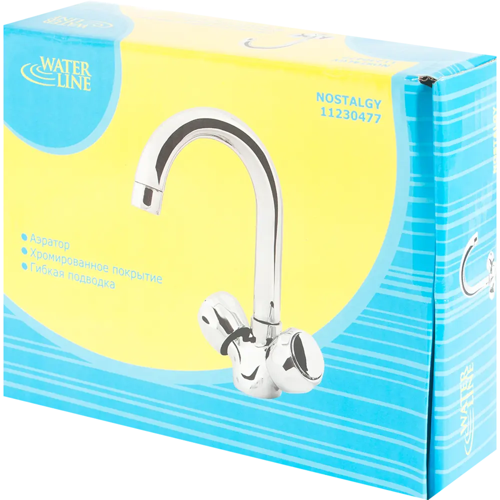 Смеситель для раковины Water Line Nostalgy двухвентильный цвет хром 11230477 STLM-2134350  - Вид №3