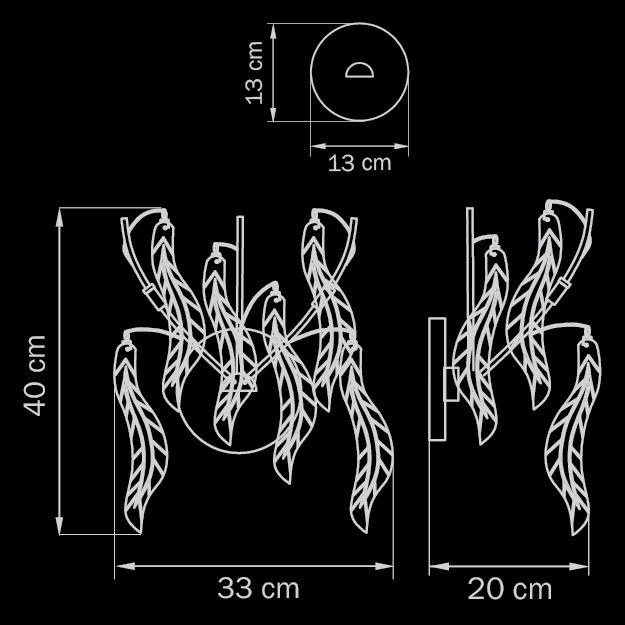Бра Lightstar Vetro Сristallo 793634 LIGHTSTAR ФЛОРИСТИКА 079328 Прозрачный;хром  - Вид №1