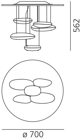 Artemide Потолочный светильник отраженного света из нержавеющей стали Mercury mini 1476110a - Вид №1