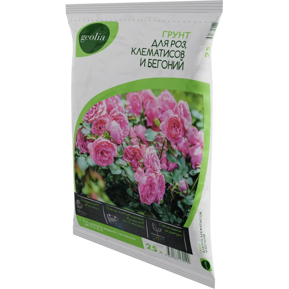 Грунт GEOLIA Premium для роз, клематисов и бегоний 25 л 87225291 STLM-0965774 - Вид №2