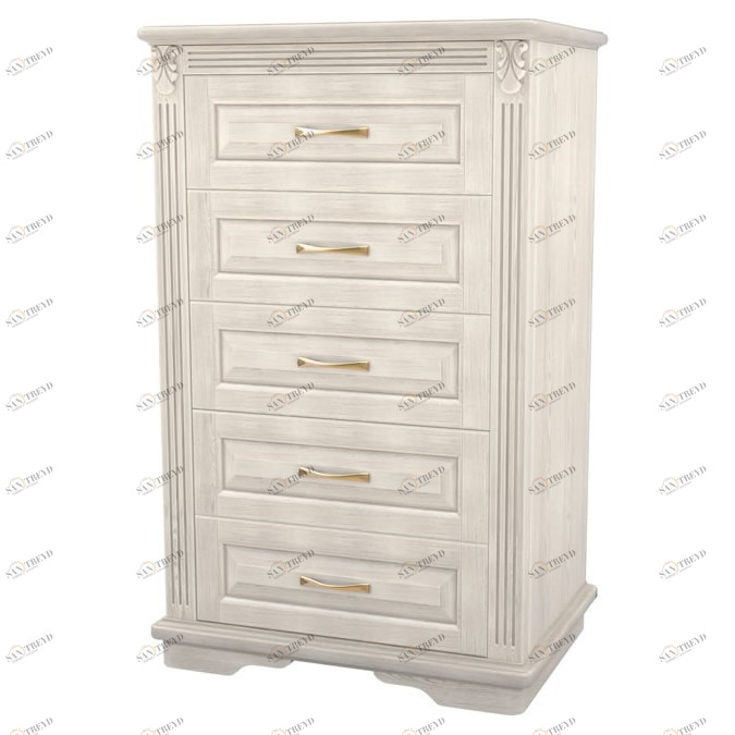 Комод белый высокий "Палермо 1" DREAMLINE ДИЗАЙНЕРСКИЕ, КОМОДЫ "ПАЛЕРМО" 163384 Молочный;слоновая кость 