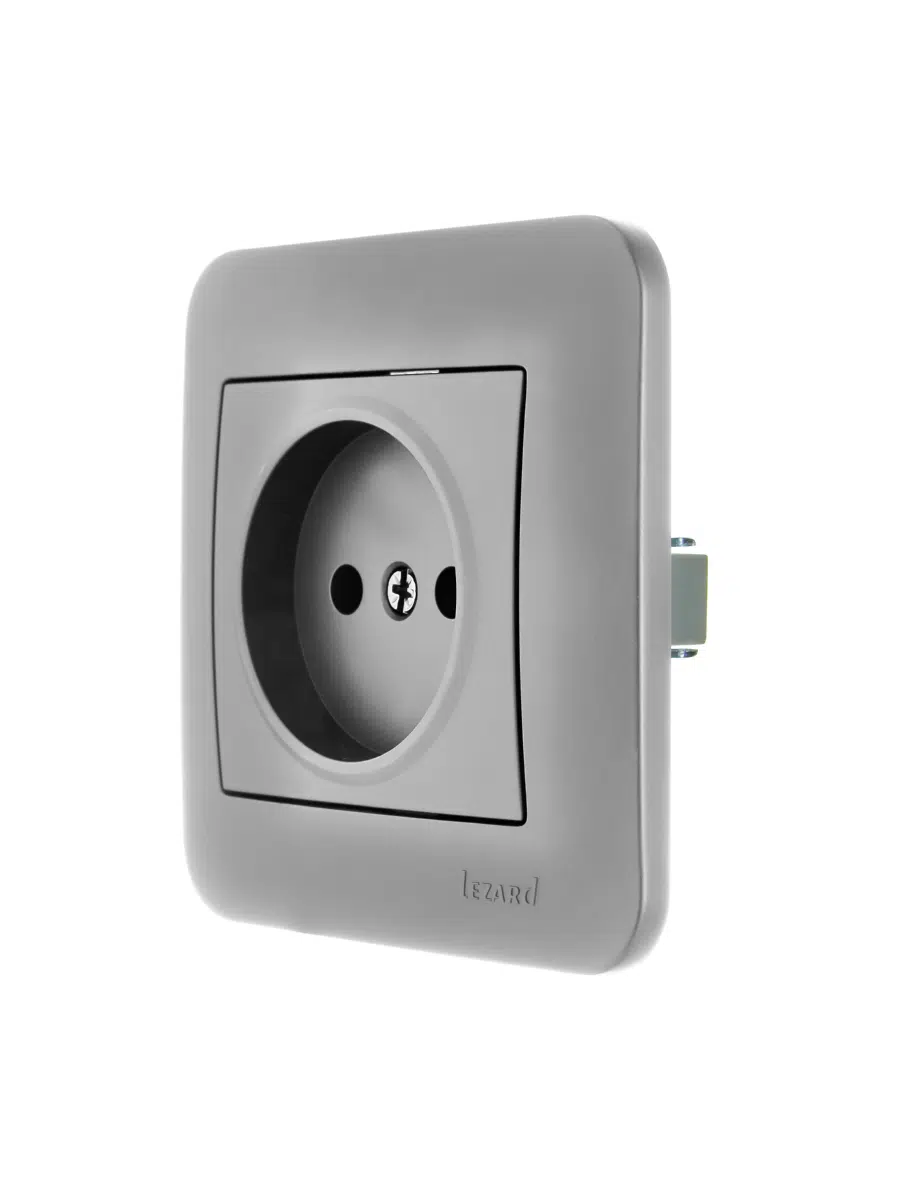 ASTI Розетка б/з ПБТ платина LEZARD 7081-3535-121B