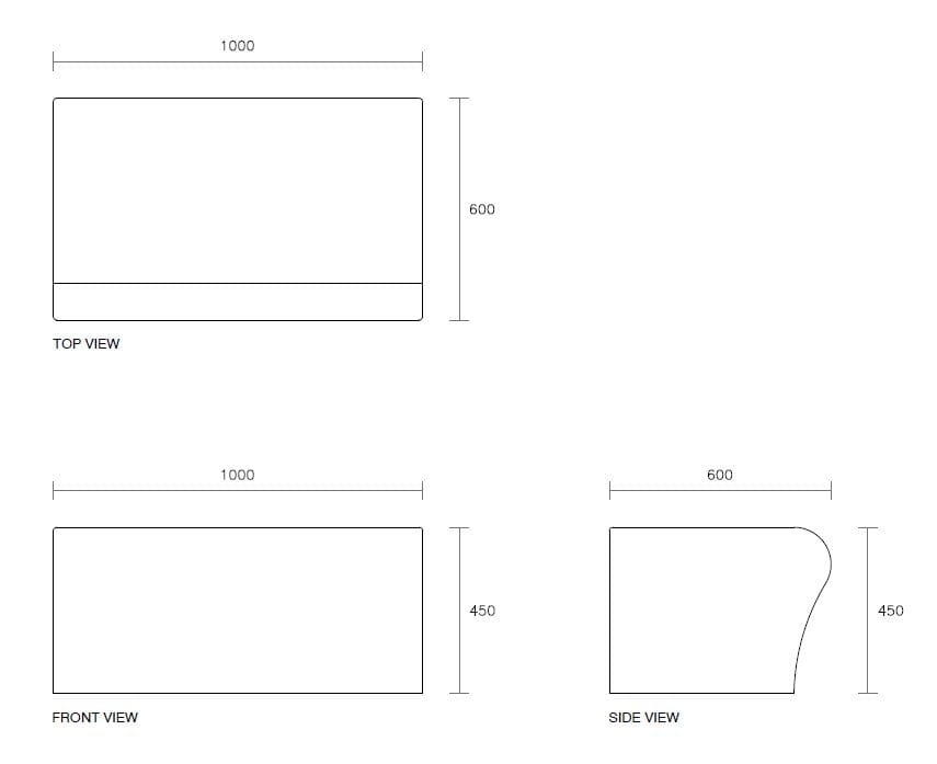 Модульная скамья из армированного волокном бетона без спинки SIT WAVE ARCH-00047338 - Вид №7