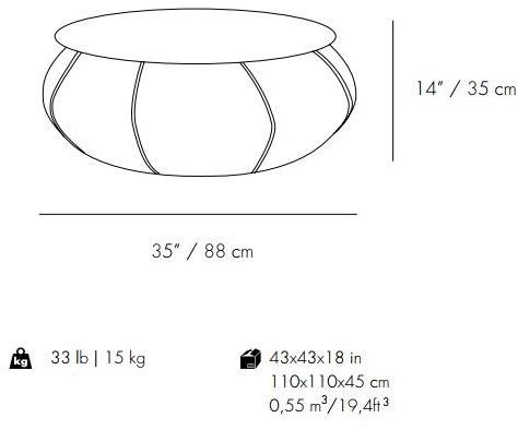 Mambo Unlimited Ideas Низкий круглый журнальный столик Eli sun-id-1506381 - Вид №6