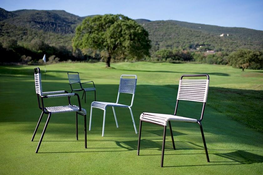 Unopiù Садовый стул с подлокотниками из железа и синтетической веревки Camargue Camsb - Вид №2