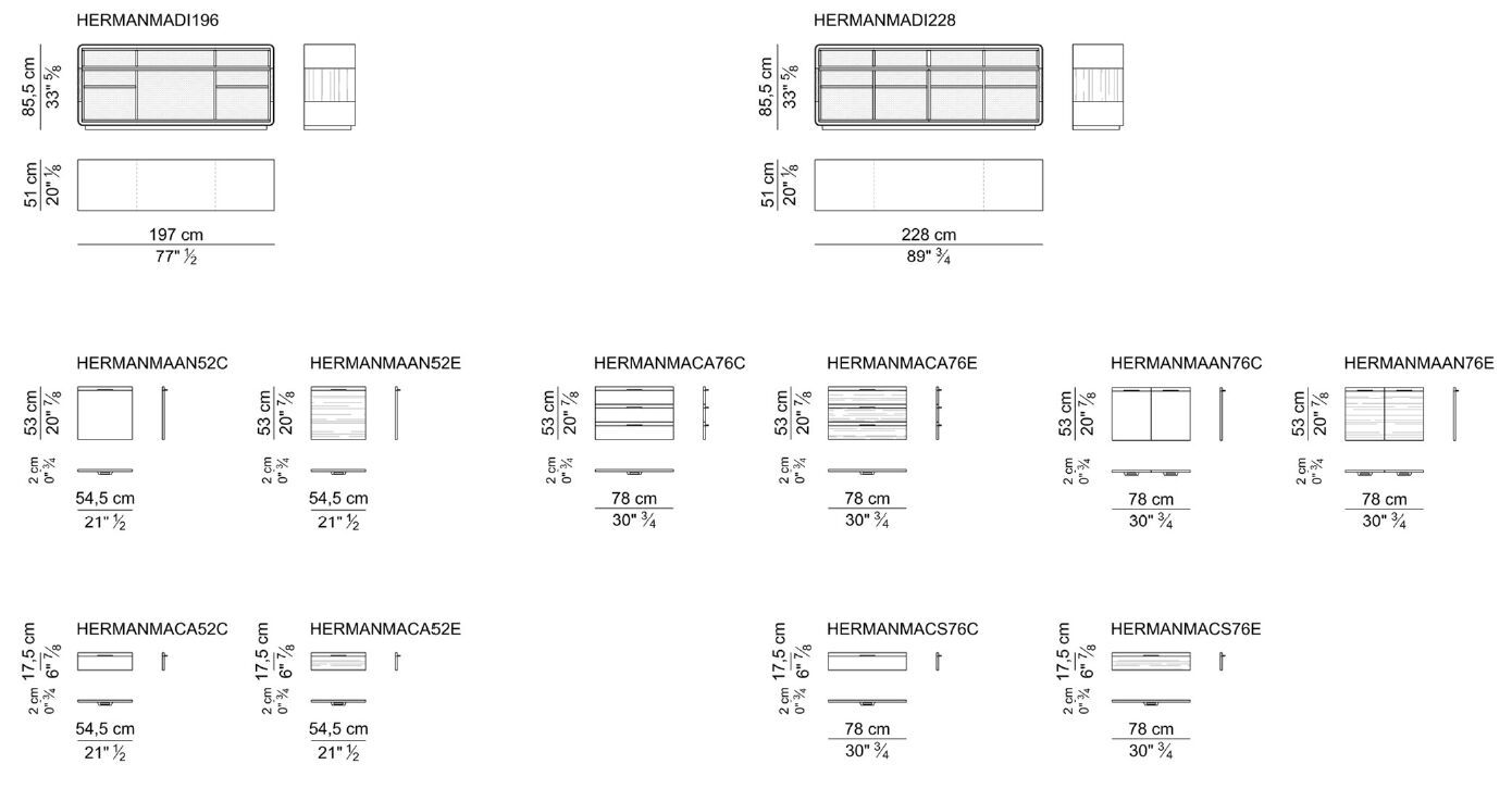 Деревянный шкаф с ящиками i 4 Mariani Герман ARCH-00084226 - Вид №5