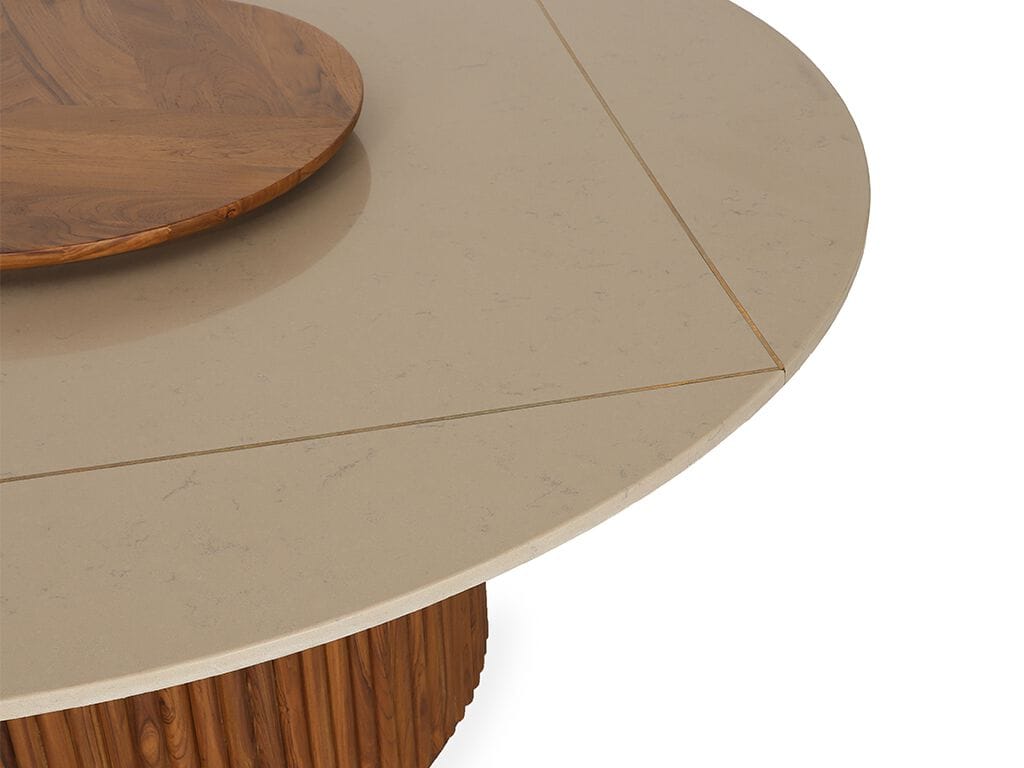 Круглый деревянный обеденный стол Alankaram OTUTU ARCH-00037278 - Вид №3