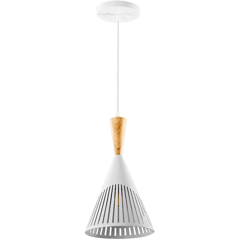 Подвесной светильник Семь огней Ноема 1 лампа 3 м² цвет белый STLM-2064470 - Вид №2