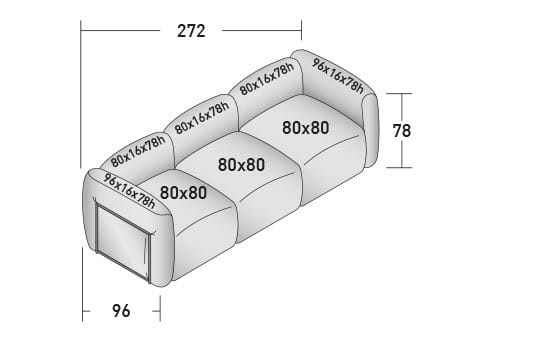 Съемный диван Flou лук ARCH-00058092 - Вид №7