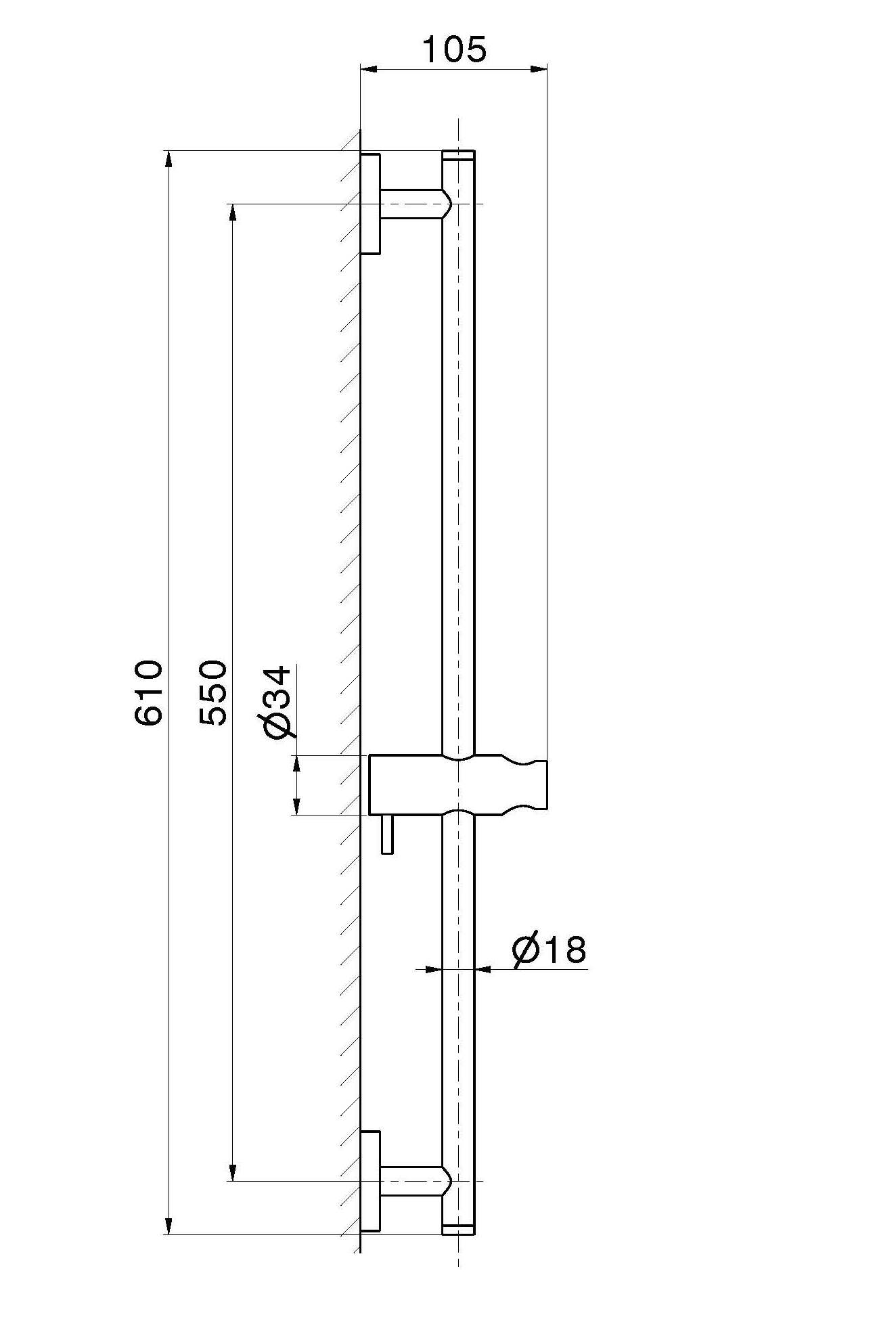 Подъемный стержень ABS Newform набор для душа ARCH-00028058 - Вид №2