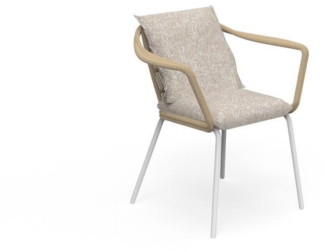 Talenti Стул из ткани с подлокотниками и встроенной подушкой Cruise alu Crualupp - Вид №1