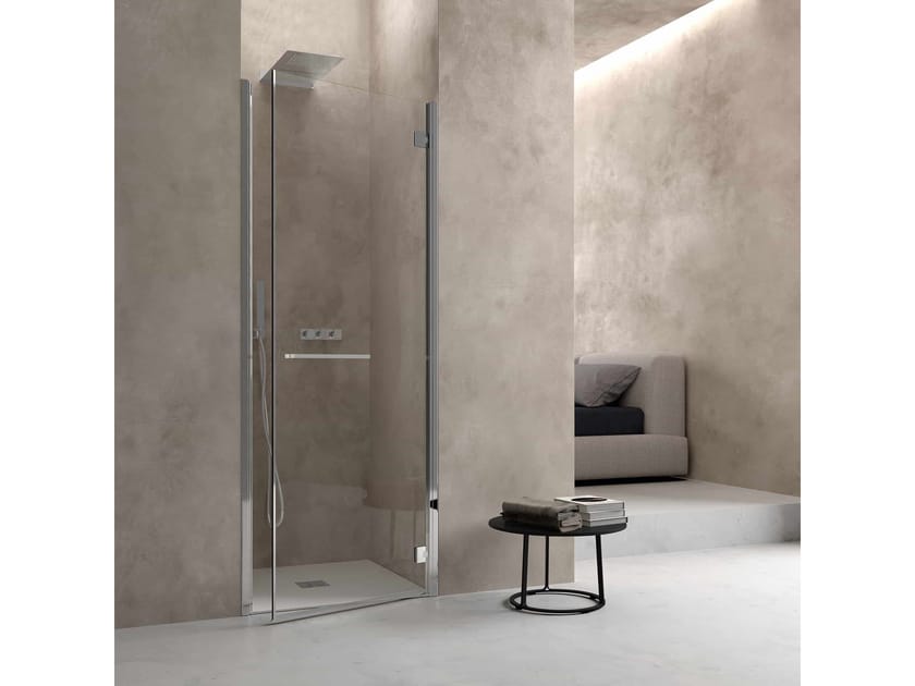 Алюминиевая и стеклянная нишевая душевая кабина с распашной дверью CSA Box Doccia София ARCH-00109039