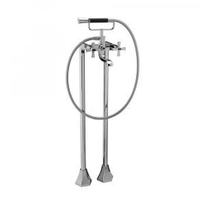 Смеситель для ванны напольный с душем, 2 отв