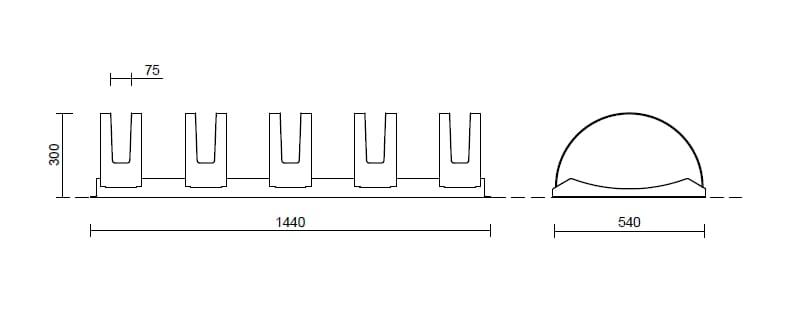 Стальная стойка для велосипедов Studio Città DEVIL ARCH-00003136 - Вид №1