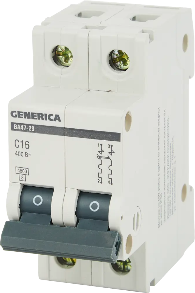 Автоматический выключатель Generica ВА47-29 2Р для защиты электросети 84798303
