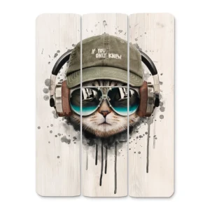 Картина на МДФ Кот хипстер 30x40 см 85336832 STLM-2169949