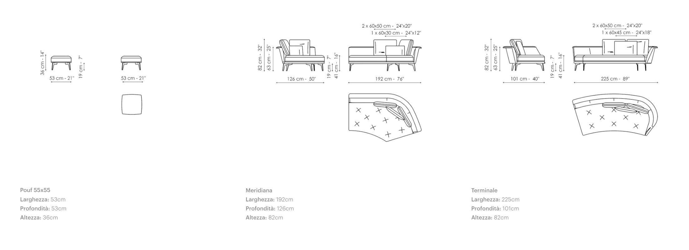Изогнутый диван из ткани BONALDO Lovy ARCH-00130893 - Вид №11