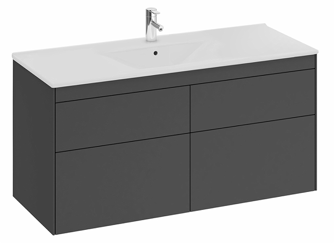 47428 IFO Sense тумба под умывальник с четырьмя ящиками, W = 1200 мм, W1 = 1210 мм, мол. - Вид №5