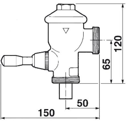Самозакрывающийся кран Presto Eyrem 12011 для унитаза 12011.0 - Вид №1