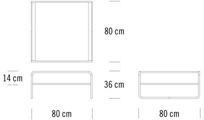 Thonet Прямоугольный журнальный столик с журнальной полкой B 20 sun-id-1444389 - Вид №5