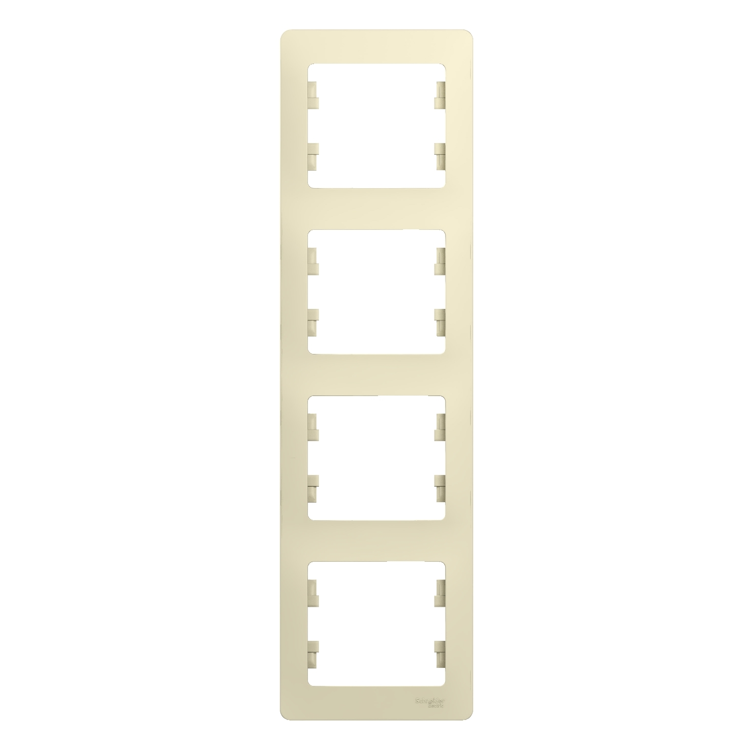 GSL000208 Рамка 4 поста , вертикальная, бежевый Schneider Electric Glossa 