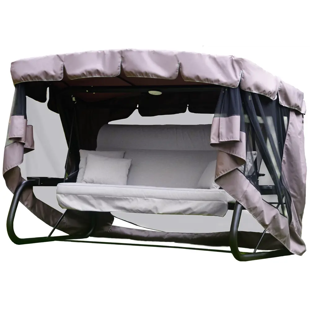 Качели садовые BEGINIA Moneron 4-х местные до 480 кг металл серый STLM-2173910 - Вид №1