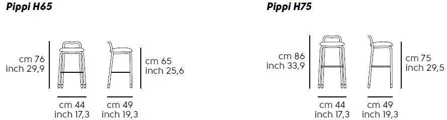 Midj Табурет из ткани с подставкой для ног Pippi sun-id-1435574 - Вид №5