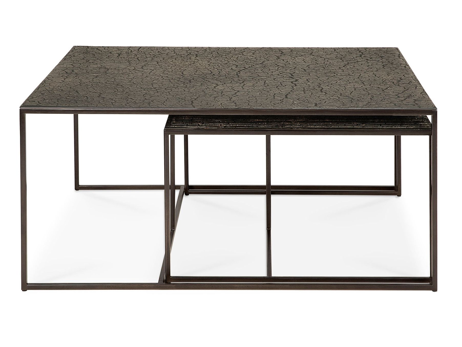 Металлический квадратный низкий журнальный столик Ethnicraft Pentagon ARCH-00007824