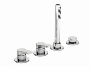 Набор для ванны с 4 отверстиями и ручным душем