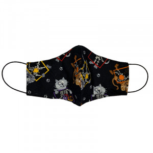 ПР0051828 Маска защитная (для людей) многоразовая двухслойная Крейзи кэт, размер L,XL Pride
