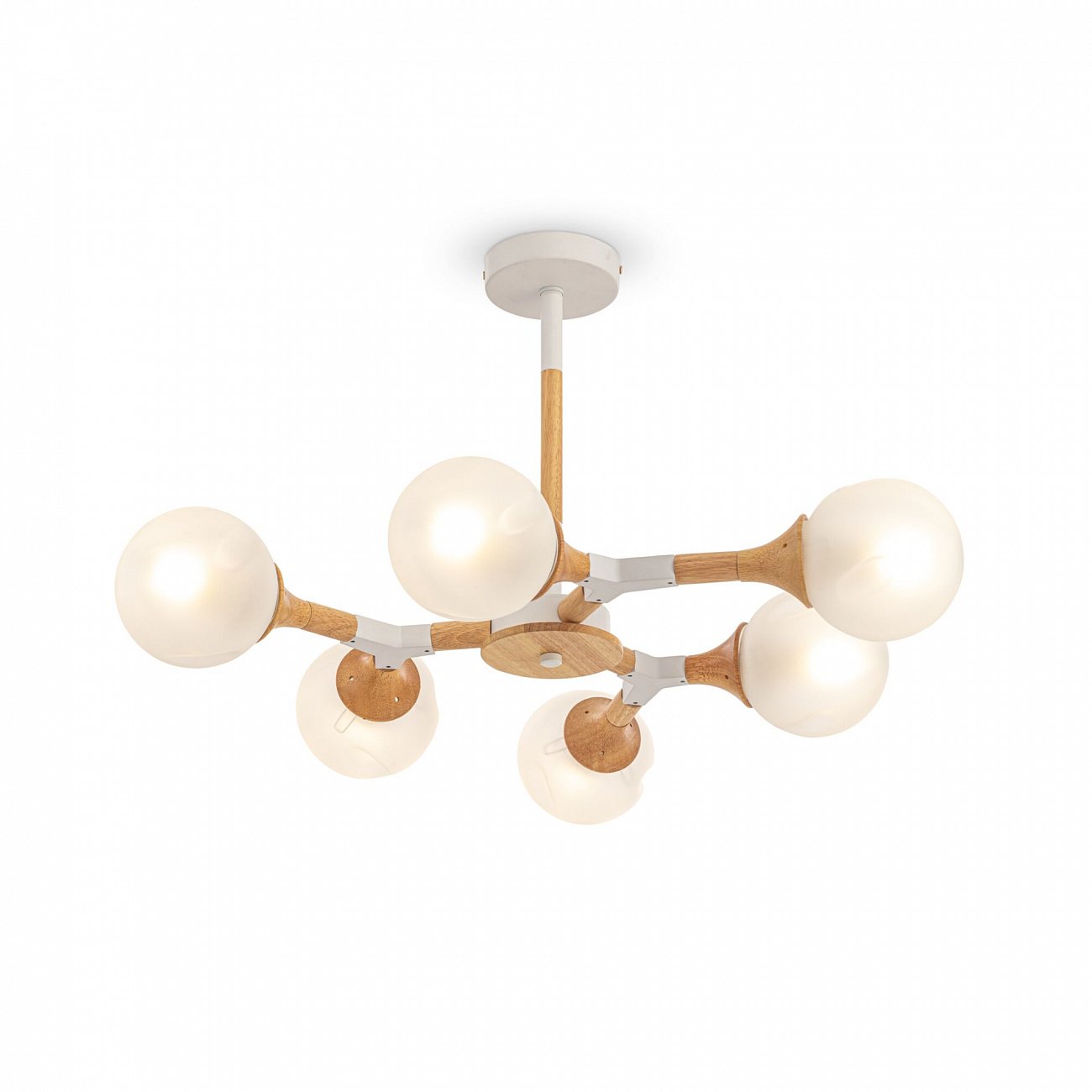 Светильник потолочный на 6 ламп белый Amy FR5105CL-06W FREYA MODERN 00-3957022 Белый - Вид №1