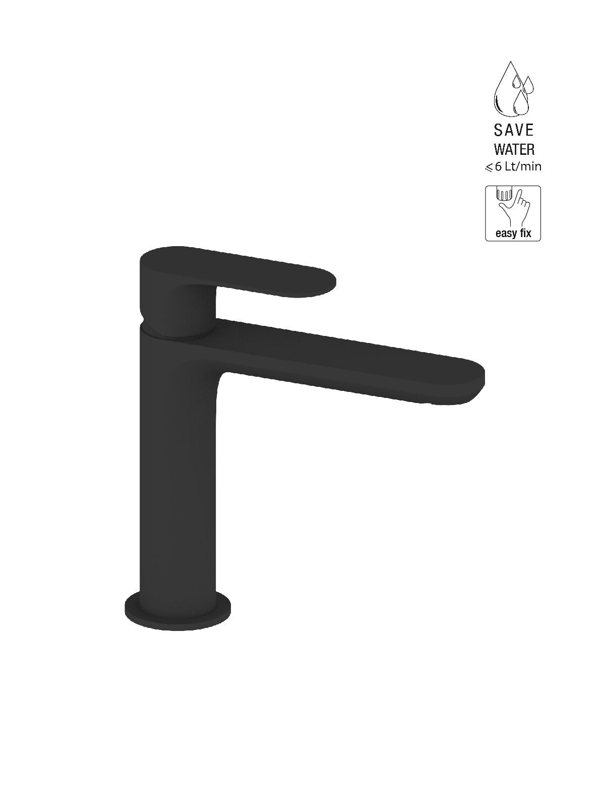 Однорычажный смеситель для раковины с раковиной Rubinetterie Frattini Lea ARCH-00053841 - Вид №8