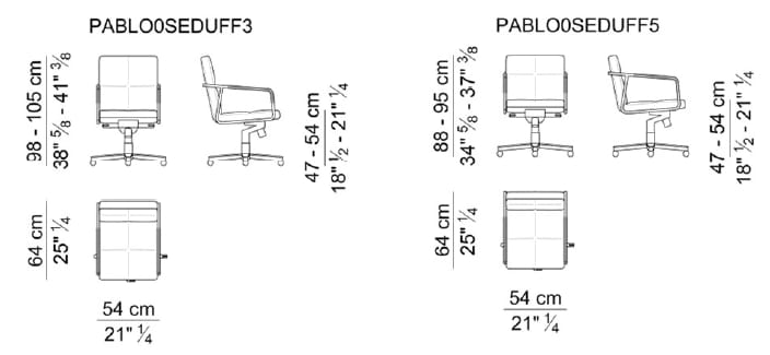 Кожаное вращающееся офисное кресло i 4 Mariani Пабло ARCH-00057820 - Вид №7