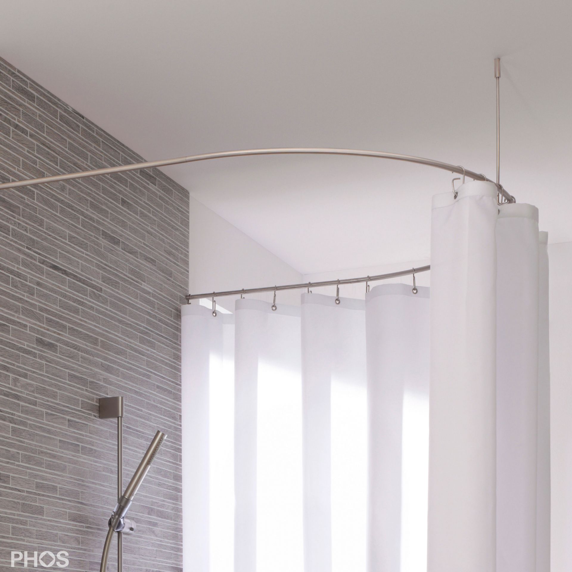 DR500HD1000 Карниз для душевой занавески полукруглый, 100 x 100 см PHOS  - Вид №1