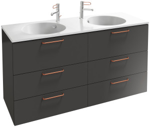 EB2536-R7-N14 Тумба под столешницу 140 см, 6 ящиков, бронзовая ручка JACOB DELAFON ODÉON RIVE GAUCHE