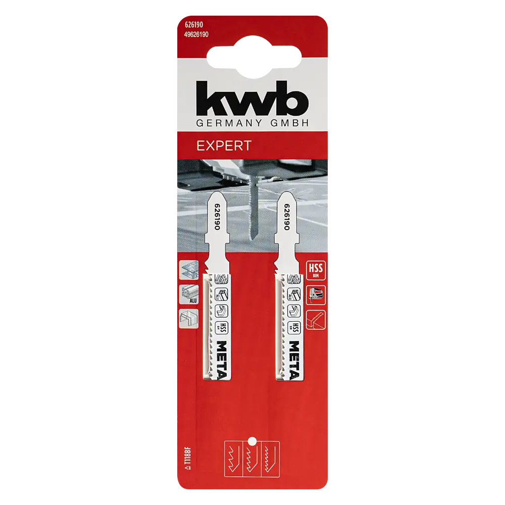 Пилка для электролобзика по металлу KWB 626190, 2 шт STLM-2193037 - Вид №3