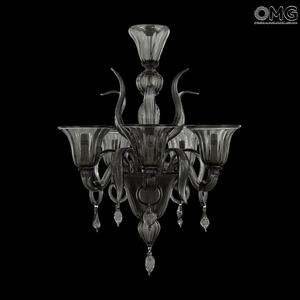 4181 ORIGINALMURANOGLASS Люстра Ворон - цвет фуме - муранское стекло OMG  см