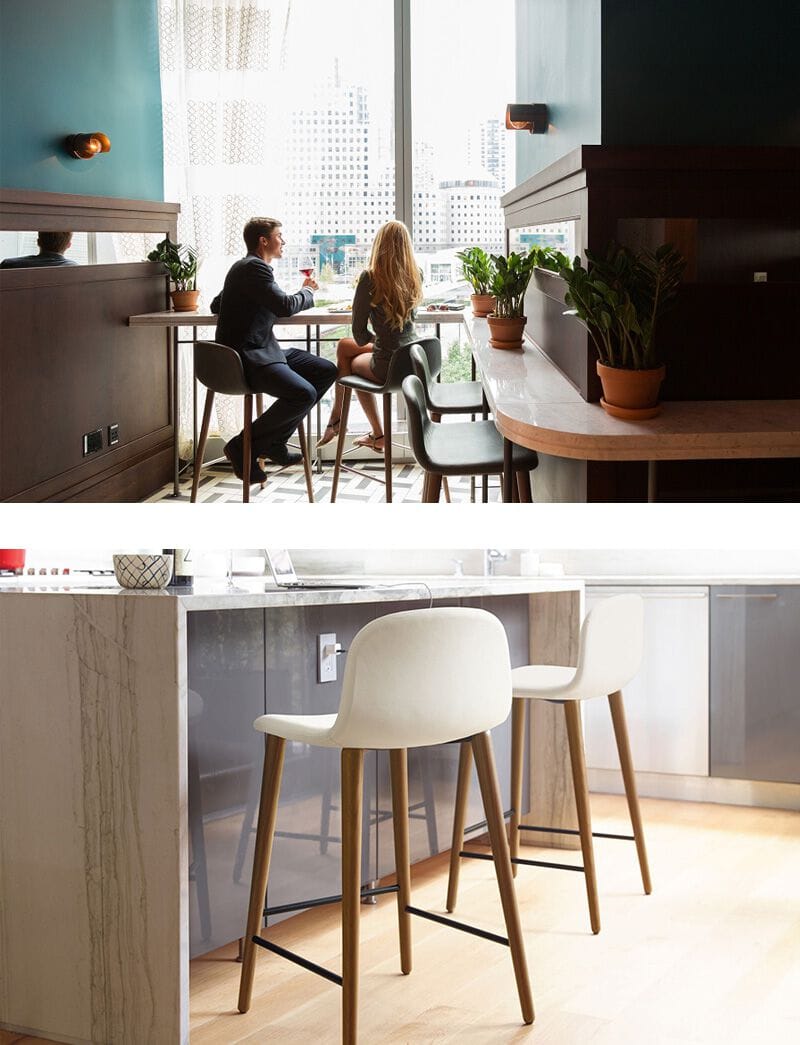 Высокий тканевый стул со спинкой JOB’S Вакх ARCH-00128592 - Вид №3