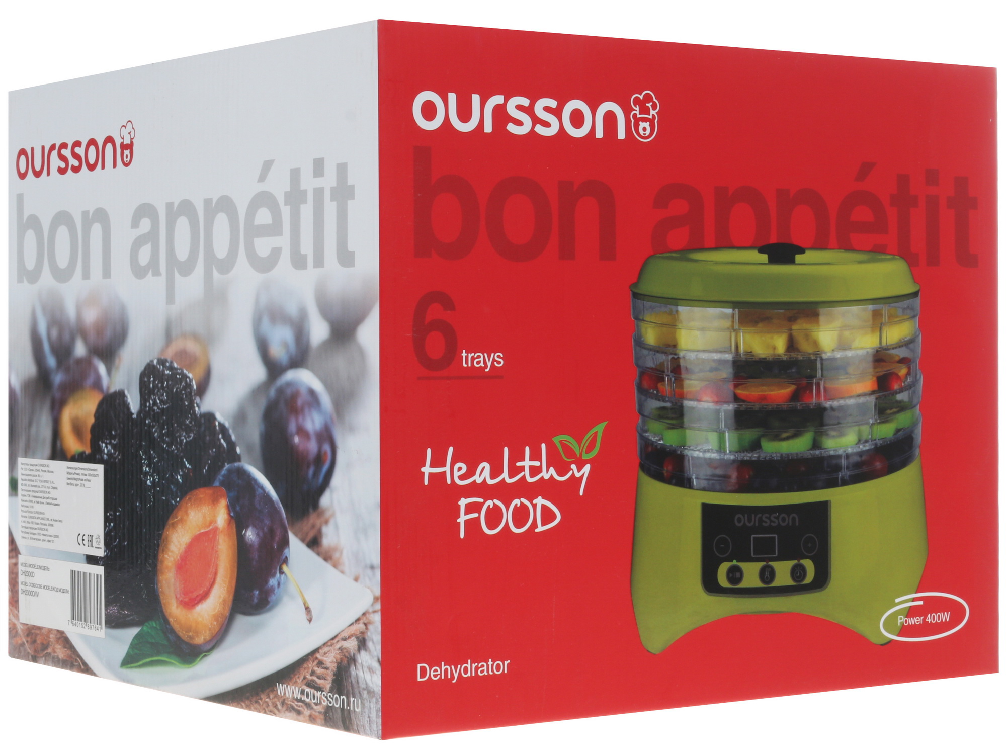 1194181 Сушилка для овощей и фруктов Oursson DH2300D/IV бежевый STDN-0123274 - Вид №8