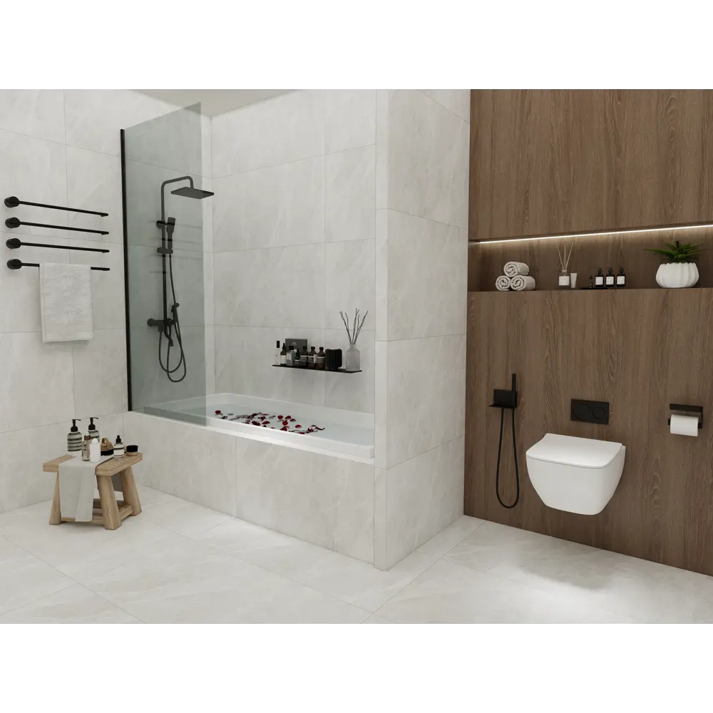 Глазурованный керамогранит Duna Worner White Sugar 60x120 см 1.44 м² матовый цвет белый STLM-2192003 - Вид №2