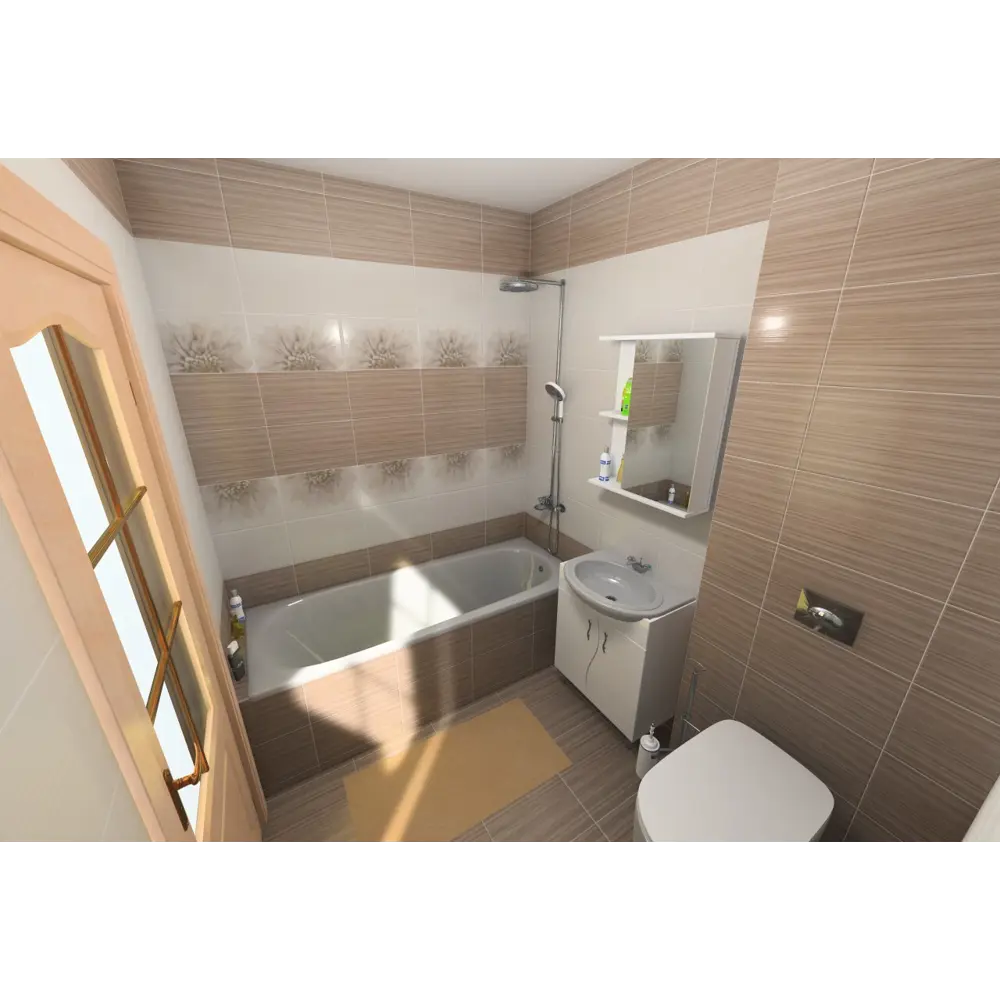Плитка настенная Golden Tile Зебрано 25x40 см 1.6 м² цвет коричневый 82958347 STLM-2033723 - Вид №4
