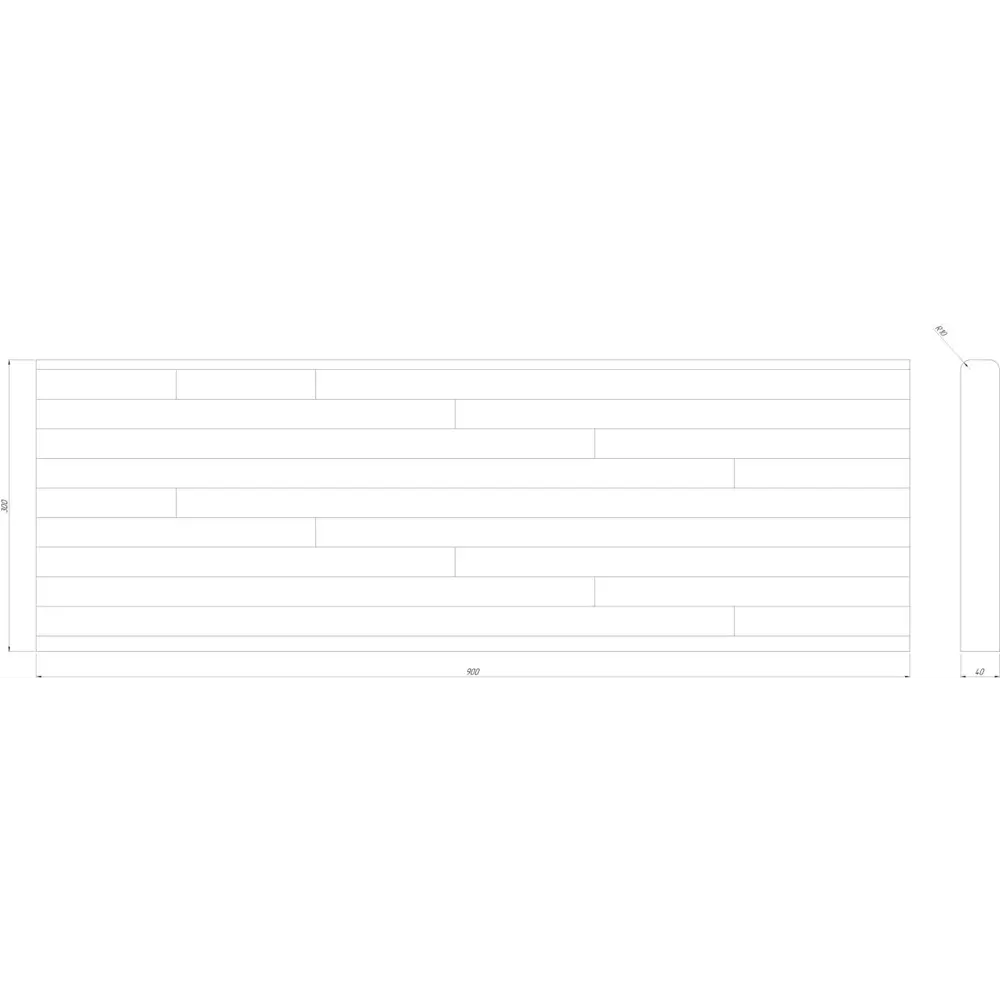 Santreyd: Ступень прямая из цельноламельной лиственницы 40x300x900 мм 15027290 STLM-0005191 - Вид №3