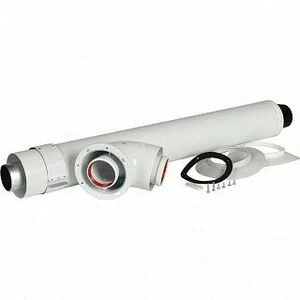 Комплект дымохода STOUT 60/100 с проходом через стену, совместимый с котлами Рысь, Ягуар